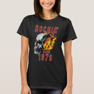 Camiseta Classic Rock 1979 42th Birthday Rock And Roll Dist