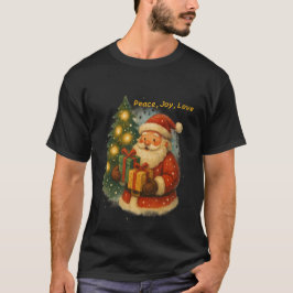 Camiseta Classic Santa Under the Tree Christmas T-shirt