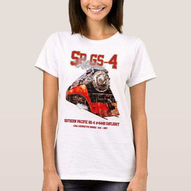 Camiseta Classic Southern Pacific GS-4 Steam Locomotive (Anverso)