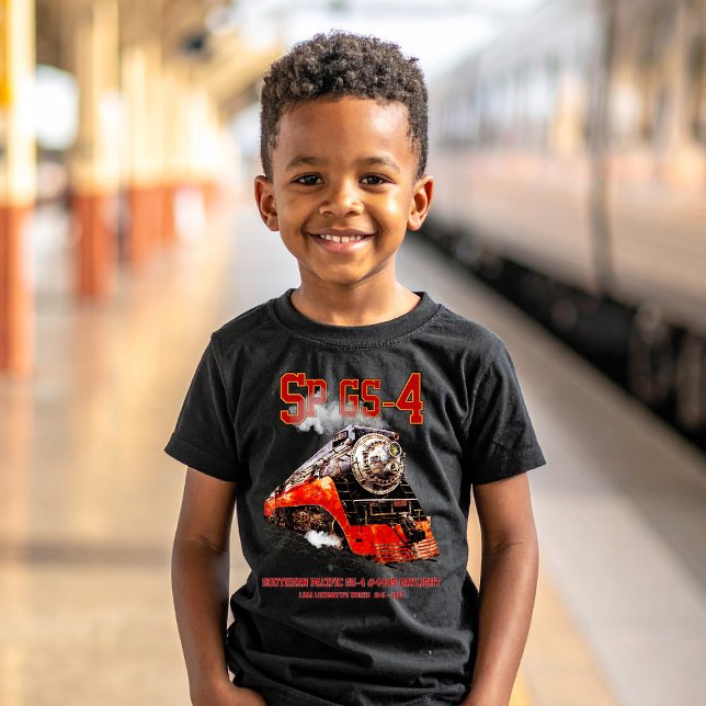 Camiseta Classic Southern Pacific GS-4 Steam Locomotive (Southern Pacific GS-4 Daylight Steam Locomotive. Boy Basic T-Shirt)