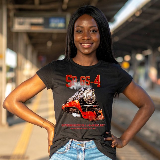 Camiseta Classic Southern Pacific GS-4 Steam Locomotive (Southern Pacific GS-4 Daylight Steam Locomotive. Womens Basic T-Shirt)