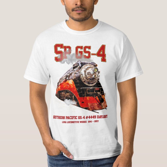 Camiseta Classic Southern Pacific GS-4 Steam Locomotive (Anverso)