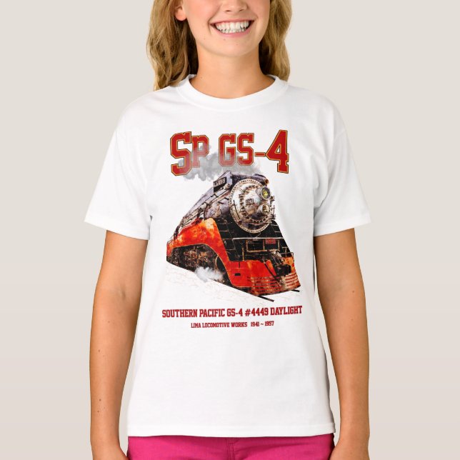 Camiseta Classic Southern Pacific GS-4 Steam Locomotive (Anverso)