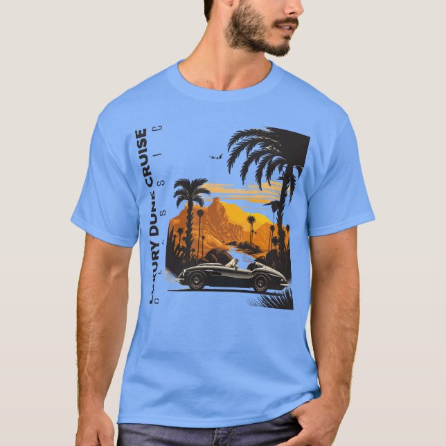 Camiseta Classic sports car on mountains with palm friend (Anverso)