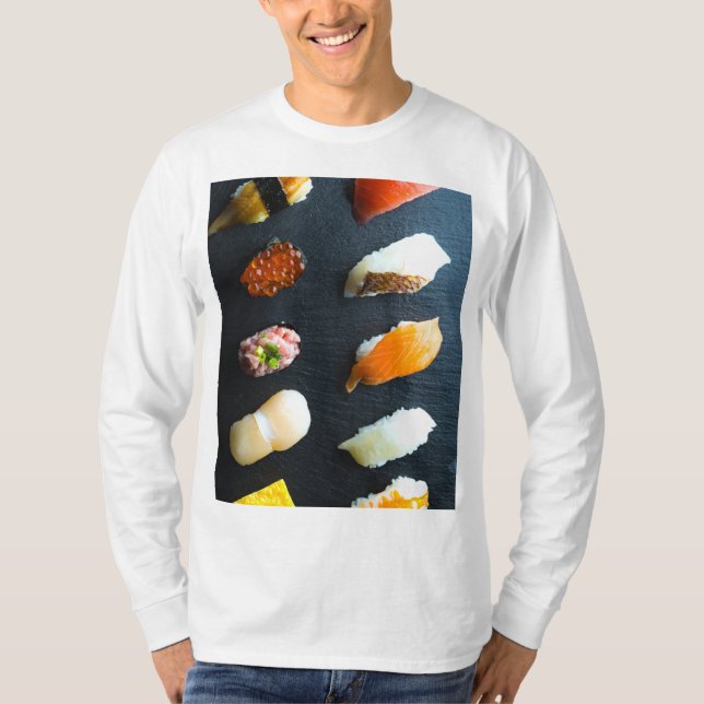 Camiseta Classic Sushi Set – 10 classic pieces on a stone p (Anverso)