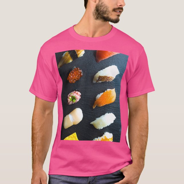 Camiseta Classic Sushi Set – 10 classic pieces on a stone p (Anverso)