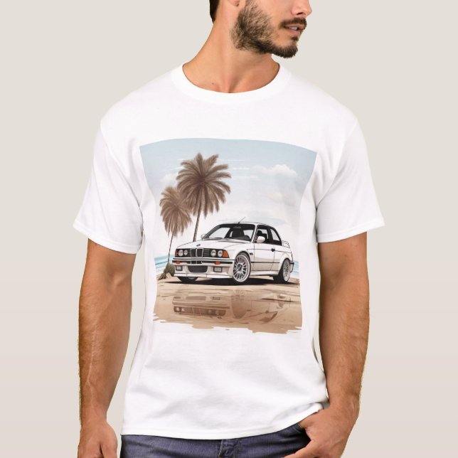 Camiseta Classic White BMW M3 Tee - Timeless Beach Style (Anverso)