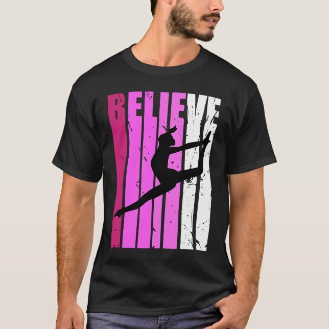 Camiseta Classical Dance Pink Team Fan Believe Motivational (Anverso)