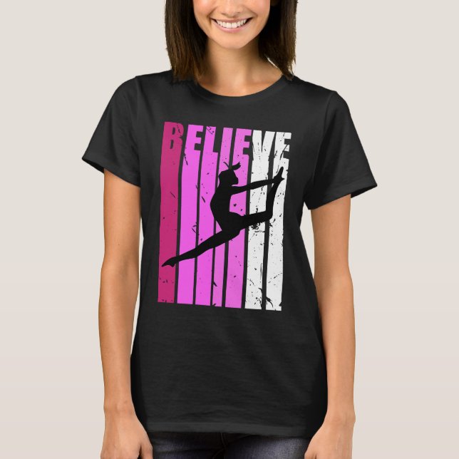 Camiseta Classical Dance Pink Team Fan Believe Motivational (Anverso)