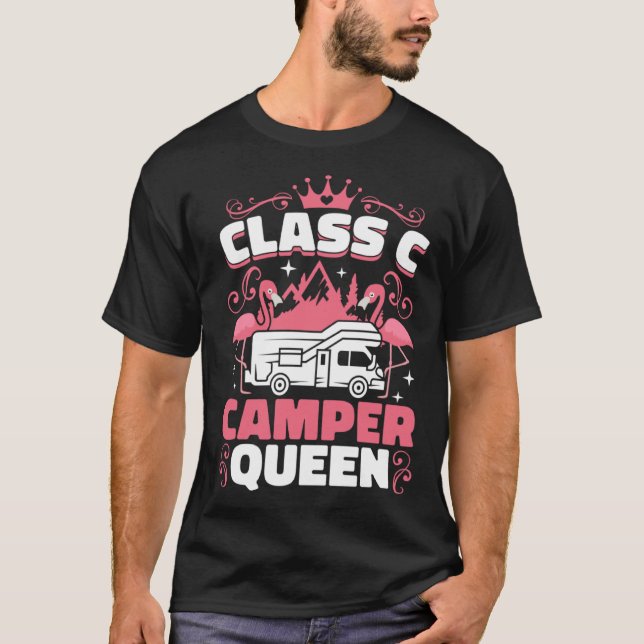 Camiseta Classy RV Class C Camper Queen Campside Camping Wo (Anverso)