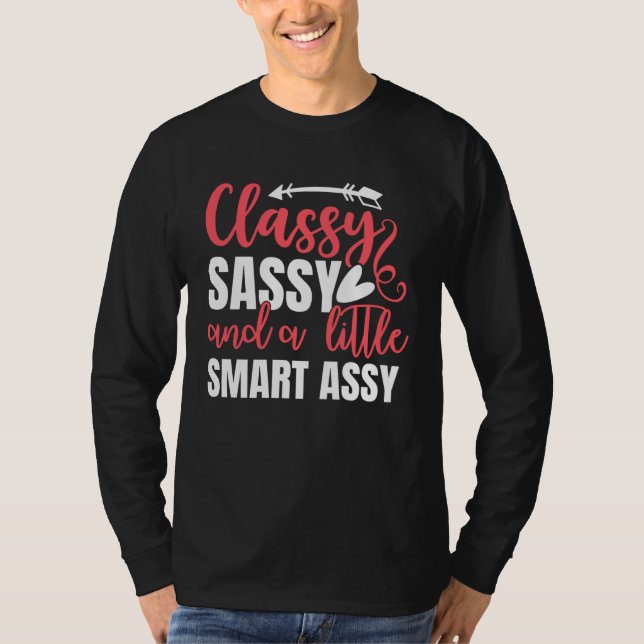Camiseta Classy Sassy Smart Assy Cute Cheeky Women s Smart  (Anverso)