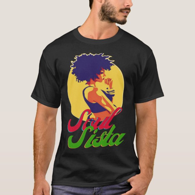 Camiseta Classy Womens African Head Wrap Black Pride  Soul  (Anverso)