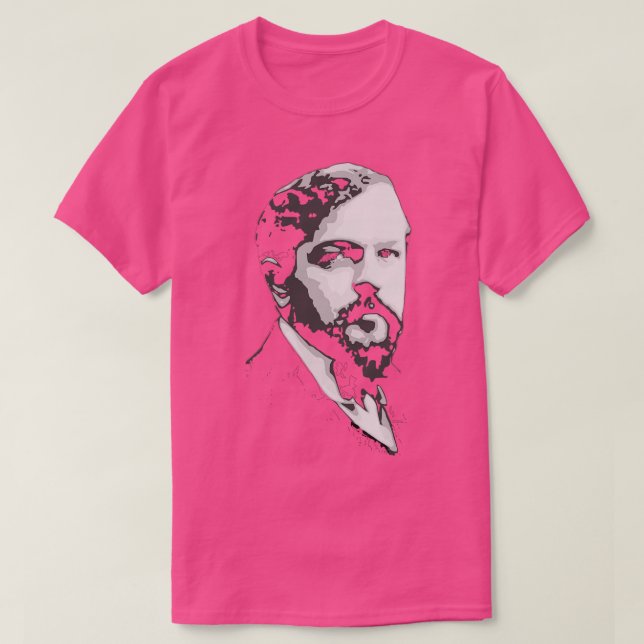 Camiseta Claude Debussy Black and White (Diseño del anverso)