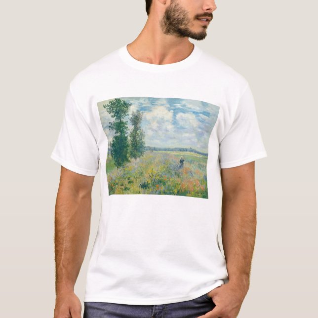 Camiseta Claude Monet - Campos de amapola cerca de Argenteu (Anverso)