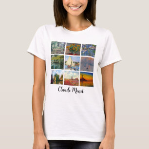 Camiseta Claude Monet Collage Impresión de arte personaliza