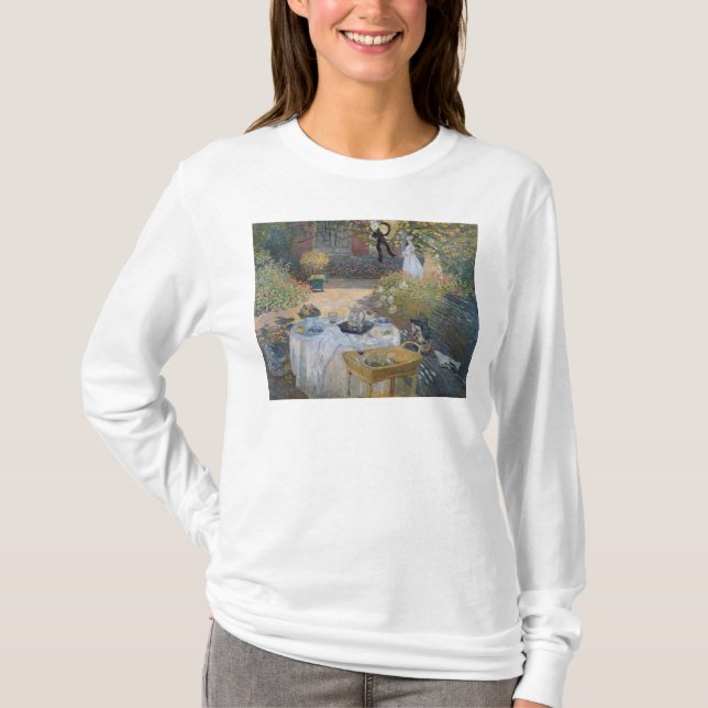 Camiseta Claude Monet | Comida: El jardín de Monet, Argente (Anverso)