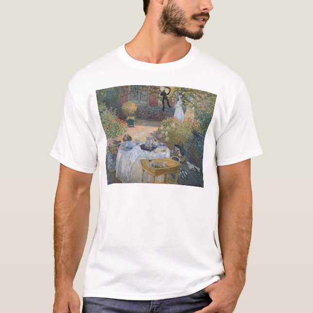 Camiseta Claude Monet | Comida: El jardín de Monet, Argente (Anverso)