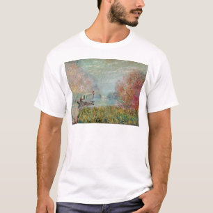Camiseta Claude Monet el el estudio del barco en el Sena,