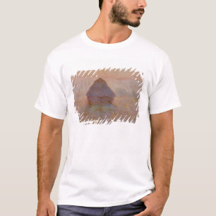 Camiseta Claude Monet el   Grainstack, Sun en la niebla