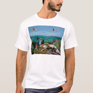 Camiseta Claude Monet el la terraza en Sainte-Adresse,