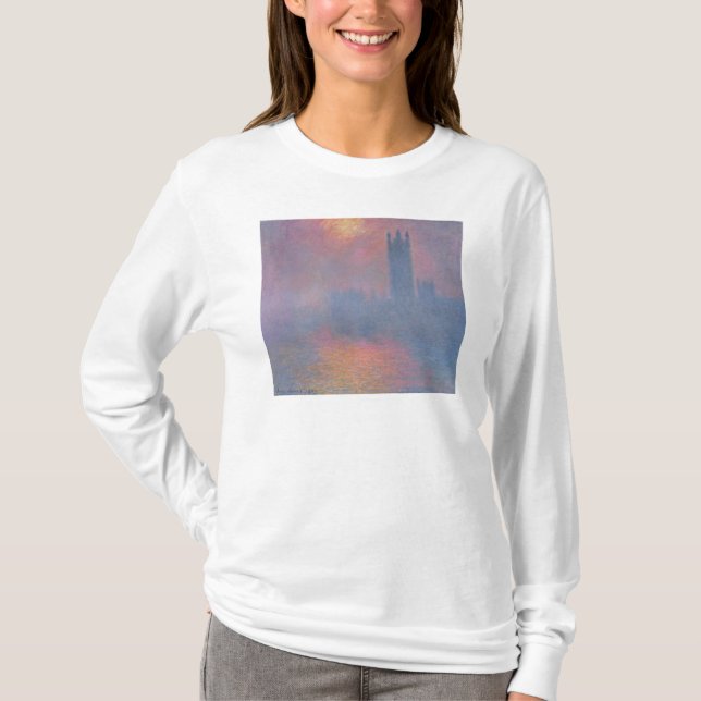 Camiseta Claude Monet el | las casas del parlamento, (Anverso)
