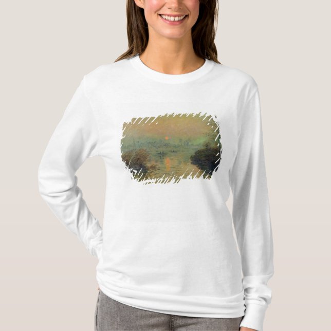 Camiseta Claude Monet el | Sun que fija sobre el Sena (Anverso)