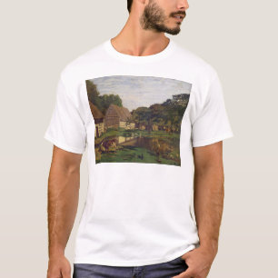 Camiseta Claude Monet el un corral en Normandía
