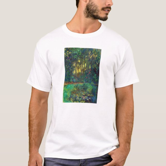 Camiseta Claude Monet - Esquina de un estanque con naves ac (Anverso)