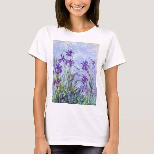 Camiseta Claude Monet - Lilac Irises / Iris Mauves (Anverso)
