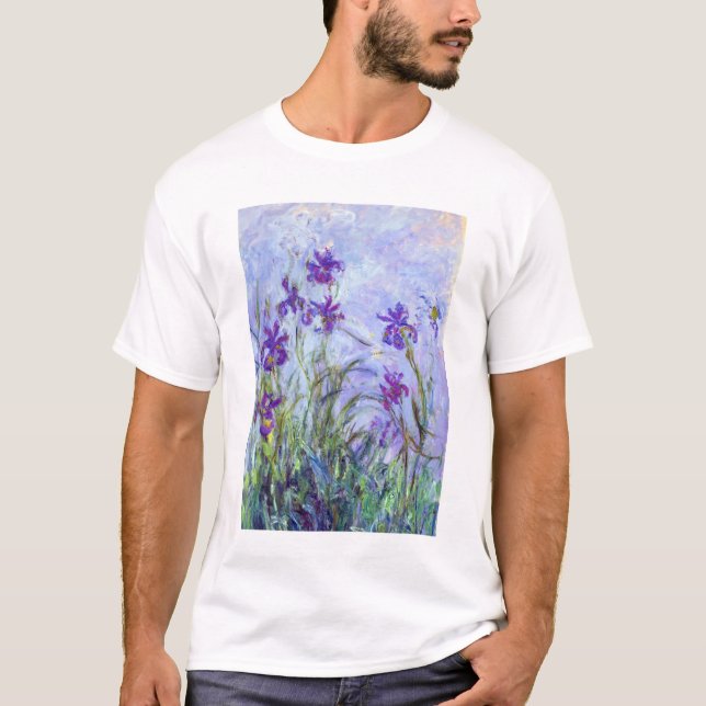 Camiseta Claude Monet - Lilac Irises / Iris Mauves (Anverso)
