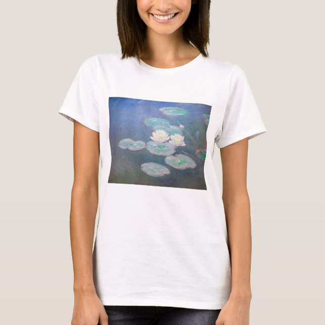 Camiseta Claude Monet - Lilies de agua, efecto nocturno (Anverso)
