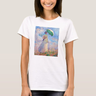 Camiseta Claude Monet - Mujer con Parasol a la derecha