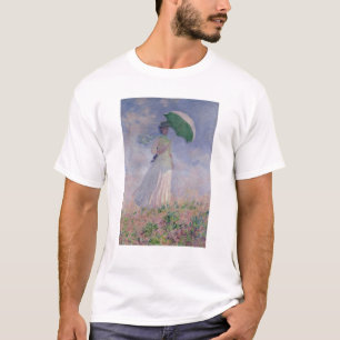 Camiseta Claude Monet Mujer con parasol girado a la derech