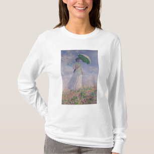 Camiseta Claude Monet  Mujer con parasol girado a la derech