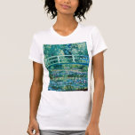 Camiseta Claude Monet - Nieves Y Puente Japonés<br><div class="desc">Claude Monet - Lilies De Agua Y Puente Japonés (1899)</div>