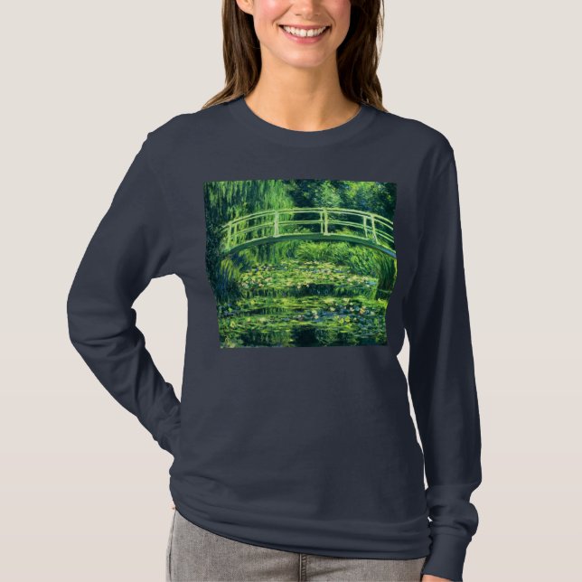 Camiseta Claude Monet: Puente sobre una charca de los (Anverso)