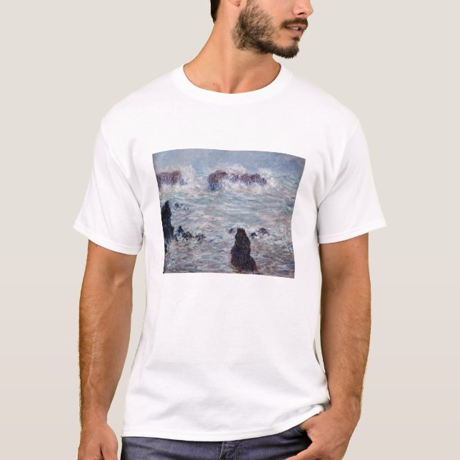 Camiseta Claude Monet - Tormenta frente a la costa de Belle (Anverso)