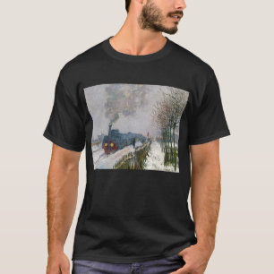 Camiseta Claude Monet - Tren en la Nieve / La Locomotora