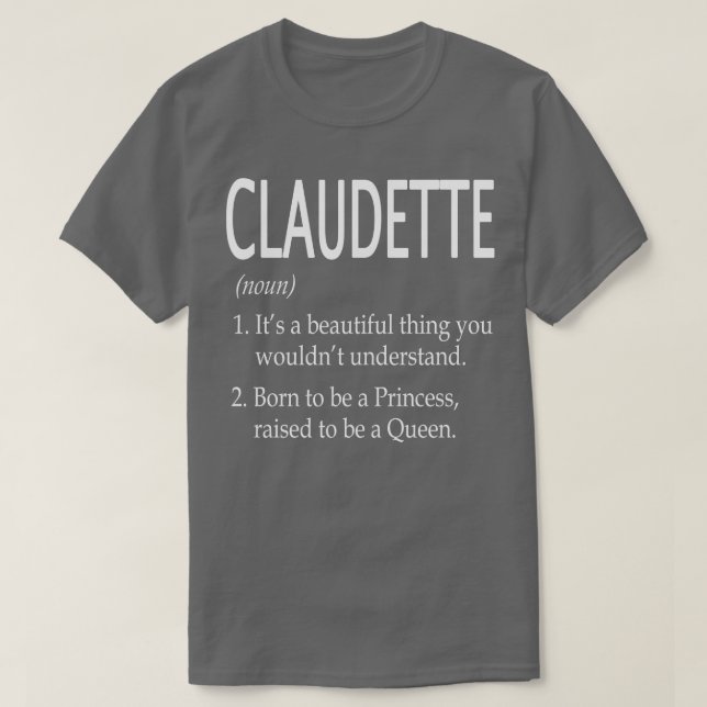 Camiseta Claudette Name Gift (Diseño del anverso)
