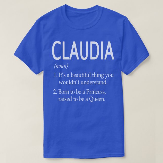 Camiseta Claudia Name Gift (Diseño del anverso)