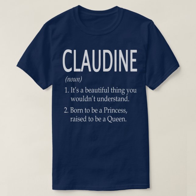 Camiseta Claudine Name Gift 103 (Diseño del anverso)