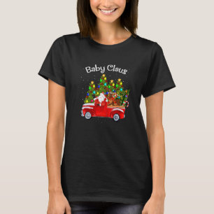 Camiseta Claus bebé montando coche Santa camioneta reno y C