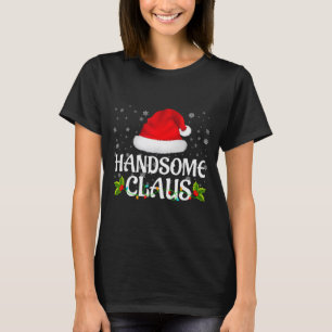 Camiseta Claus Guapo Luces de Navidad Pijama Familia Santa