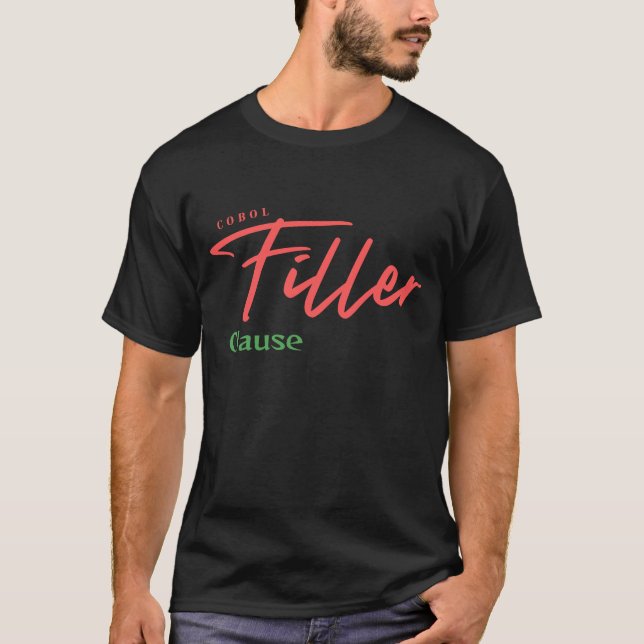 Camiseta Cláusula de Filler de Programación Cobol (Anverso)