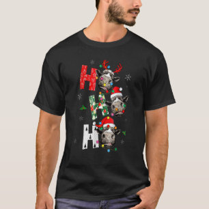 Camiseta Cláusula de vaca Hos Hos Hos Farmer Granjas Animal