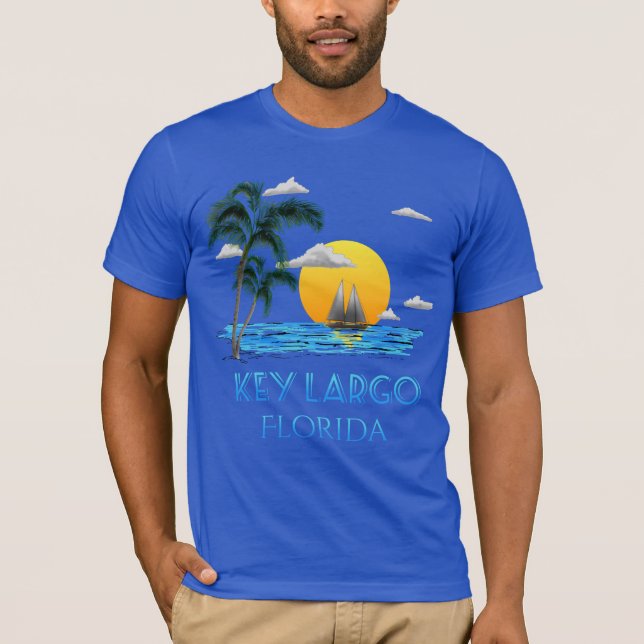 Camiseta Clave de navegación Largo Florida Keys (Anverso)