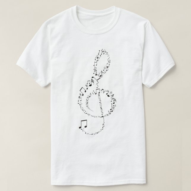 Camiseta Clave de Sol Musical (Diseño del anverso)