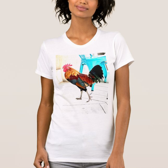 Camiseta clave de West Cock a doodle-doo (Anverso)