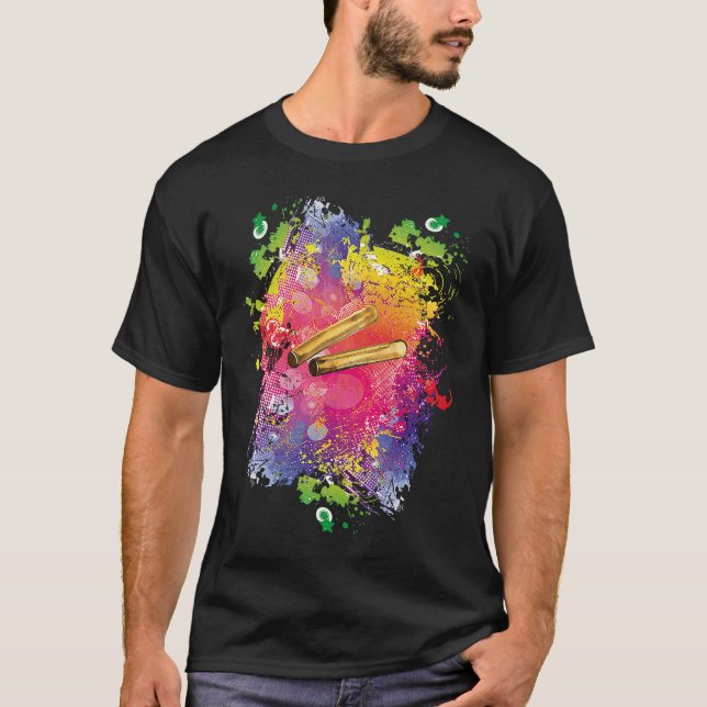 Camiseta Clave Instrumentos De Salsa En Fans De La Música L (Anverso)