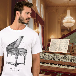 Camiseta Clavecín Antiguo Instrumento Musical Aficionado a